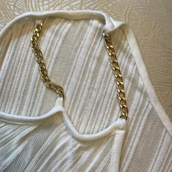 Sassy Bebe Off-White Sheer Sweater Dress - Picture 5 of 8